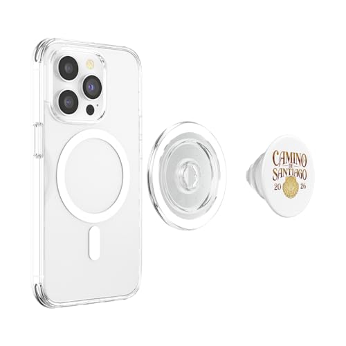 Camino de Santiago 2026 Classique Pétoncle Coquille Pèlerin PopSockets PopGrip pour MagSafe – vue 3