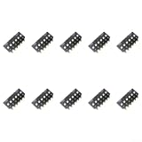 10 Stück DM-06 6-stelliger DIP-Schalter für smd wasserdicht hitzebeständig goldbeschichtete Anschlüsse 2,54 mm Raster für elektronische Geräte schwarz