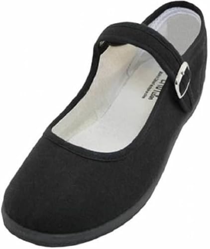 Shoes 18 Womens Cotton China Doll Mary Jane Shoes Ballerina Ballet Flats Shoes