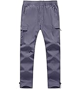 BGOWATU Hiking Pants for Men, Water Resistant Stretch Cargo Pants, Lightweight Quick Dry Outdoor ...