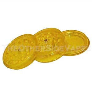 Yellow 3 Piece Magnetic Acrylic Herb Grinder