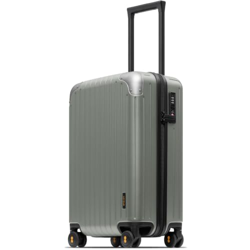 LEVEL8 Carry on Suitcase Airline Approved Hardside PC Luggage 20 inch Green