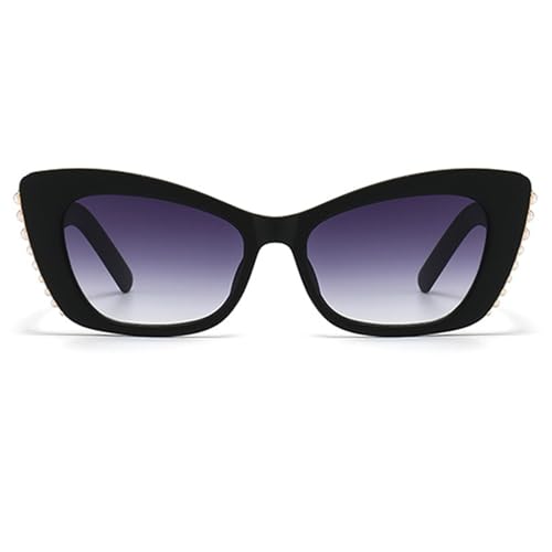 bullabulling Women's Oversized Pearl Square Sunglasses with Uv400 Protection-Trendy Gifts for Her,52mm L052