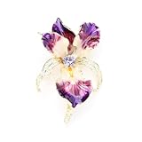 Glitzernde Strass-Brosche in Blumenform, Vintage-Emaille, Anstecknadel, Blumenbrosche, Schmuck, Schal, Accessoire