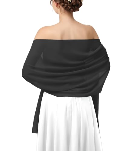 Shawls and Wraps for Evening Dresses, Chiffon Shawl Wraps for Women, Elegant Shawls for Bridal Party, Lightweight Shawl for Dresses or Formal Occasions, Bride Bridesmaid Shawl for Wedding 79