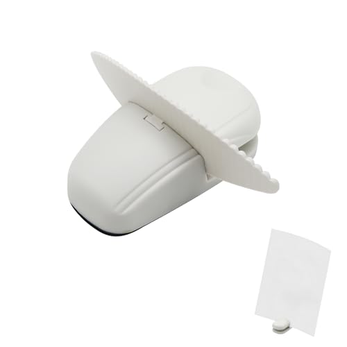 Paper Holder for Typing, White Document Holder for Desk with Weighted Base and Clip, Compact Paper Stand for Reading, Notes, Forms, and Office Computer Work