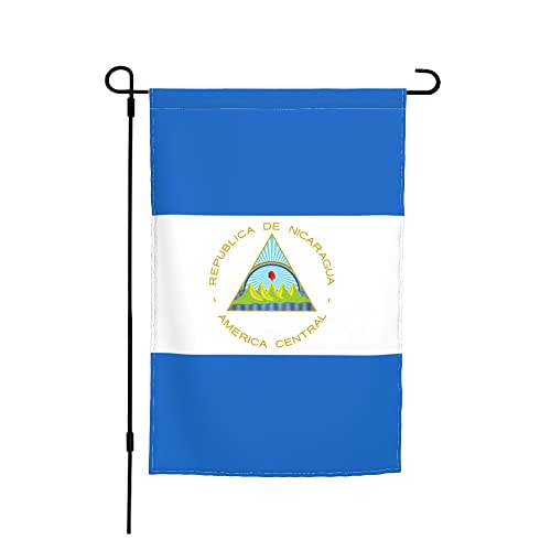 Bandera de Nicaragua para jardín, 30 x 45 cm, doble cara, para casa o patio, pequeña, decorativa