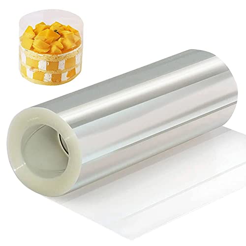 Image of CAKE DECOR 20 cm Collars Acetate Sheet Roll Clear Cake Pull Me Cake Strips Transparent Chocolate Mousse Collar Surrounding Edge Decorating (20cm x 10m Roll)