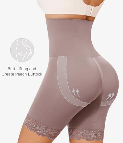 Image of Nebility Shapewear for Women Tummy Control High Waisted Body Shaper Shorts Thigh Slimmer Butt Lifter Panties Underwear