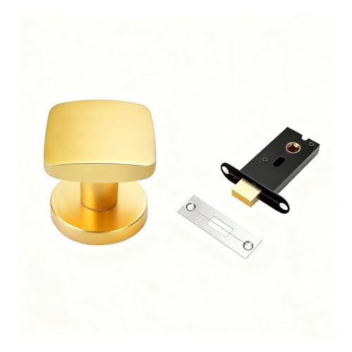 Perillas De Cerradura De Puerta Invisibles De Un Solo Lado, Herrajes Ocultos De Aleación De Zinc For Mayor Privacidad En Armarios, Baños Y Dormitorios, Manija Universal De Instalación Rápida.(Gold)