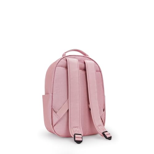 Image of Kipling Women's Seoul Small Tablet Backpack, Durable Pink, Padded Shoulder Straps with Tablet Sleeve