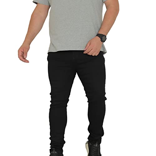 Calça Jeans Masculina Plus Size Slim Tamanho Especial Grande Cor:Jeans/Azul-escuro;Tamanho:52
