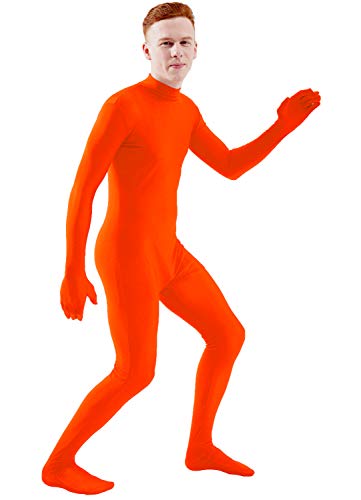 Image of Ensnovo Mens Mock Neck Full Body Unitard Spandex Zentai Suits Costumes