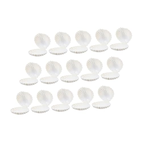 Mobestech 15Piezas Caja de Dulces Forma de Concha Marina Unidades Recipientes Fiesta Organizadores de Joyería y Dulces Decoración para Eventos