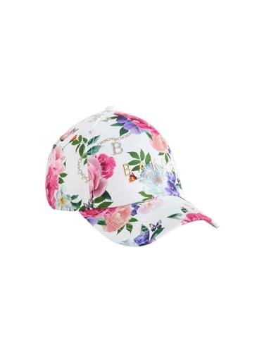 Casquette de baseball blanche fille fini les coups de soleil avec ce logo floral