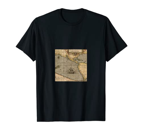 Mapa vintage del viejo mundo: Océano Pacífico Camiseta