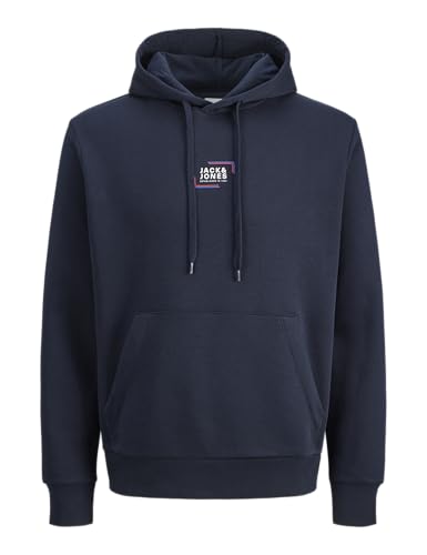 JACK & JONES Jjcorp Graphic Sweat à Capuche Noos, Blazer Bleu Marine., L