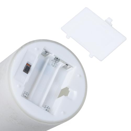 Image of White Flameless Candles With Remote Battery Operated LED Pillar Candles Set | Sea Salt Glass Real Wax Design Realistic Flicker 10-Key Remote Timer & Brightness Control for Bedroom Wedding & Holiday Decor