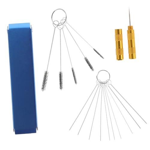 Operitacx 1 Set Airbrush Cleaning Tool Air Spray an Fittings Cleaning Kit Squirt Tube Cleaner Cleaning Brush Kit Sprayer Cleaner Paint Sprayer Tools Air Brush Accessories Metal