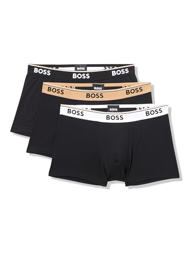 BOSS Men's 3-Pack Multi Color Bold Logo Trunks