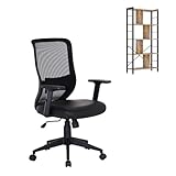 VECELO Home Office Chair for Task/Desk Work-Black
