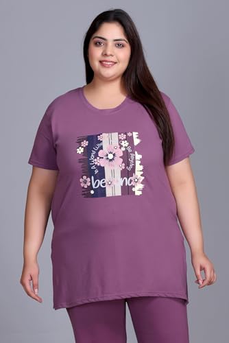 Image of In Love Women's Plus Size Longline T-Shirt with Side Pocket, 3 /4 Sleeve, Crew Neck