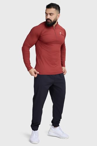 Image of Thrive Mens Slim Fit Pullover Sport and Gym Full Sleeve T-Shirt for Men