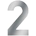 Produktbild Metafranc Hausnummer 2 - Edelstahl - 120 mm - 3D Design - Gute Lesbarkeit - Individuelle Kombinationsmöglichkeiten / Beschriftung / Kennzeichnung / Ziffer / Haustür / Hauswand / Gartentor / 424017