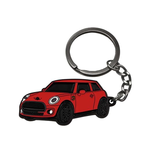 Image of Car Keychain Compatible for Mini Cooper,Metal Key Chain,Mini Cooper Accessories,Enamel Keychain