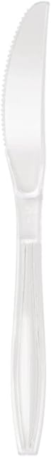 100 Clear Plastic Knife Strong Heavy Duty (Washable & Reusable)