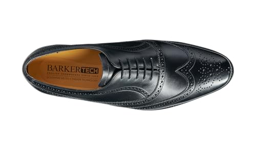 Image of BARKER Turing Men's Handmade Leather Brogue Oxford Dress Shoes - Timeless Elegance & Superior Craftsmanship for Formal & Business Wear