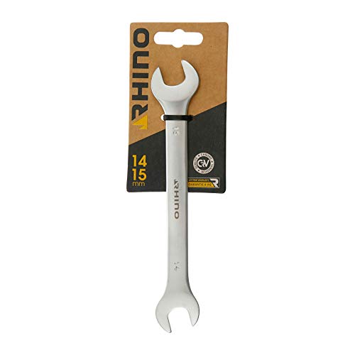 Rhino Fork, Flat, Spanner, Diameter 14 x 15 mm, Made of Steel (Chrome Vanadium), Various, NC