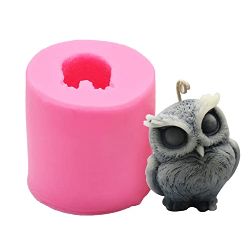 Owl Silicone Candle Soap Making Mold Cake Decorating Fondant Chocolate Candy Baking Mould for Wedding Baby Shower Decoration Homemade Sugarcraft