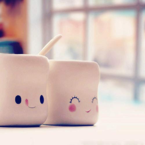 Marshmallow Shaped Mugs Set of 4, Formemory 6 oz Mini Marshmallows for Hot Chocolate Mugs Unique Ceramic Kids Cocoa Mug for Home Coffee Bar Decoration-Funny Coffee Mug Gift - Thumbnail 5