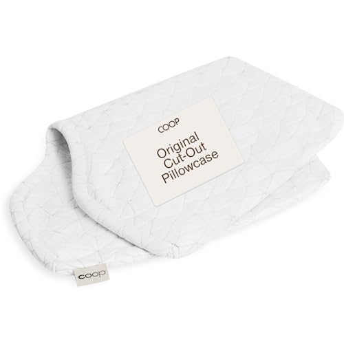 Coop Home Goods Original Cut-Out Pillowcase, King Size Pillow Cover for Memory Foam Pillows, Ultra Soft, Wrinkle-Resistant & Breathable Cases with Zipper, Lulltra Fabric Shell for Bed Pillow