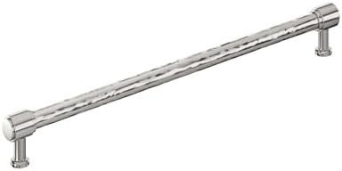 Signature Hardware 954060-O-1258 Lazzara 12-5/8 Inch Center to Center Hammered Bar Cabinet Pull - Polished Nickel