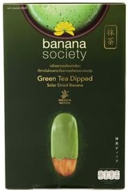 Banana Society Matcha Green Tea Dipped Dried Banana 250g.