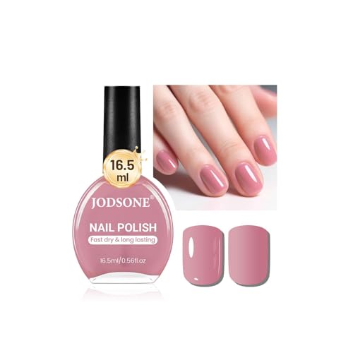 JODSONE Esmalte de uñas de 16,5 ml, gran volumen, secado rápido, color rosa claro, secado rápido y duradero, color para decoración de uñas, bricolaje, regalo para mujeres