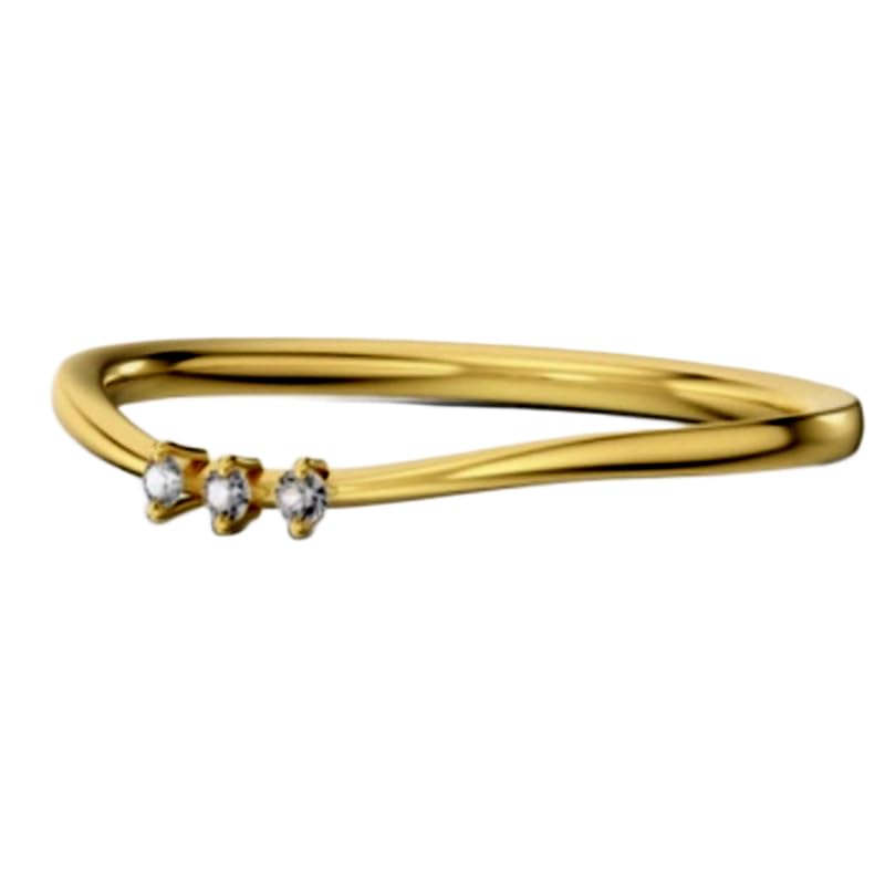 Bague imposante argent 925 et or avec diamant CZ éclatant de haute joaillerie