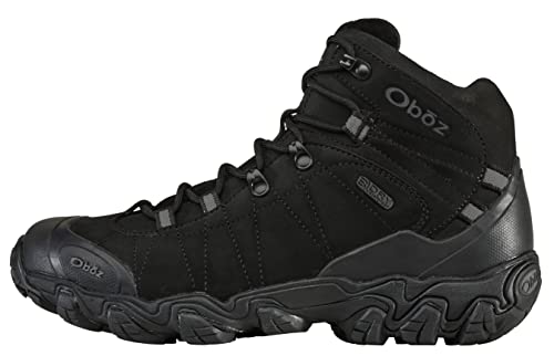 Oboz Bridger Mid B-Dry Hiking Boot - Men's Midnight Black, 9.5 Wide