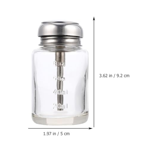 Botellas de vidrio rellenables transparentes de 100ml para almacenamiento multiusos liviano 3
