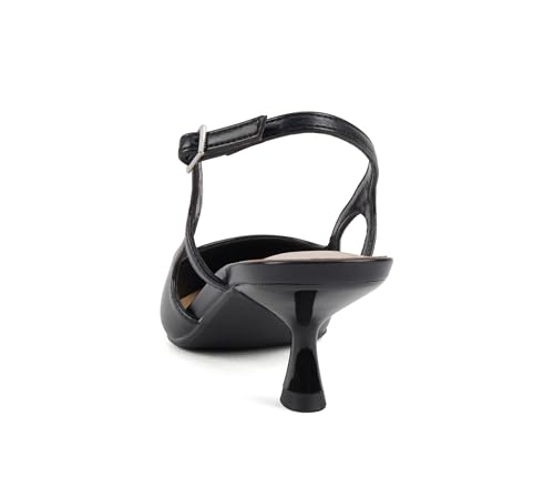 Bell ~ Women Pointed Toe Kitten Heel Slingback Dress Pumps3