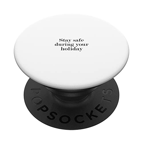 Stay safe during your holiday PopSockets Swappable PopGrip, Black