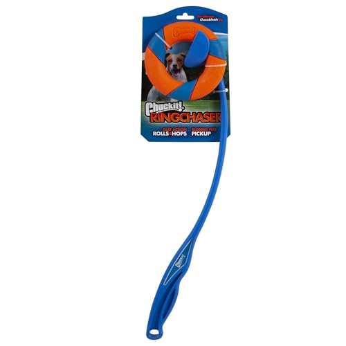 Annel de poursuite et lanceur Chuckit Ring Chaser fini la bave de chien