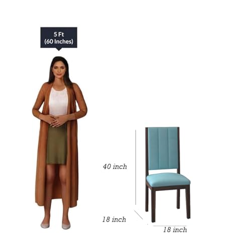 Image of DRIFTINGWOOD Atlantis Solid Sheesham Wood Dining Table 6 Seater | Wooden Six Seater Dinning Table with Cushion Chairs | Dinner Table 6 Seater | Dining Room Sets | Self Assembly, Walnut Finish