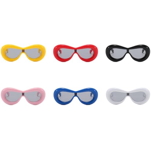 Fashion Sunglasses Women Men Trendy One-piece Sun Glasses Punk Party Summer Traveling Uv4002