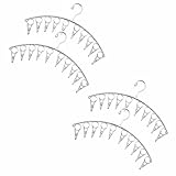 KUENTAI ピンチ付 回転フック ステンレスハンガー ピンチ10個付き 45cm 洗濯バサミ 洗濯 収納 物干しハンガー 省スペース スリムタイプ 日本 (4本セット)