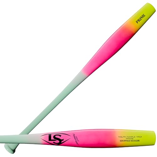 Louisville Slugger Youth Prime Fade TPD1 Torpedo-Shaped Baseball Bat - Neon...