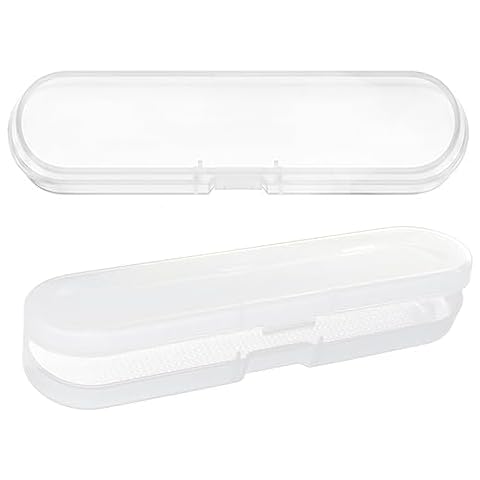AKOAK Clear Polypropylene Storage Containers Box with Hinged Lid for Pencils, Pens,Accessories,Crafts,Learning Supplies,Makeup Brush,Screws,Drills,6.89" x 1.49" x 0.74",Pack of 2 Cover