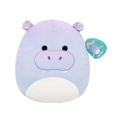Squishmallows Original 12-Inch Benedict the Purple and Blue Hippo | Collectable Cute Plush Toy, Cuddly Toys for Children, Soft Toys, Cute Teddies Suitable for Girls and Boys Ages 3